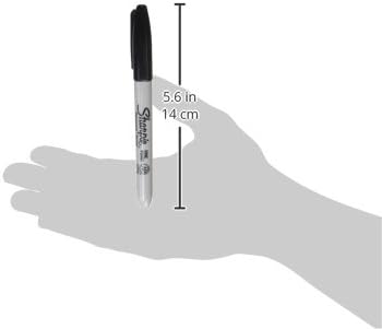 Sharpie Permanent Markers, Fine Tip, Black, 12 Count - Office Supplies, Quick Drying, Fade Resistant, For Wood, Plastic, Paper, Metal, And More|B00006IFHD