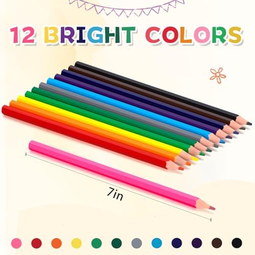 YEGEER 528 Count Colored Pencils Bulk, 12 Assorted Colors, 44 Packs Pre-sharpened Coloring Pencils Set for Kids and Adult, Teachers Essential Classroom Prizes, Back to School Supplies (528)|B0D5M73S6M