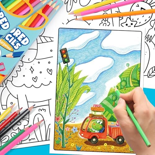 1008 Count Colored Pencils for Kids, 84 Packs Colored Pencils Bulk 12 Colors, Pre-sharpened Color Pencil for Adults, Bulk School Supplies for Teachers, Back to School Supplies, Classroom Prizes|B0DY7PMYHJ