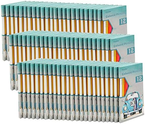 Madisi Colored Pencils Bulk - Non-Toxic Pre-Sharpened - 72 Packs of 12-Count - 864 Bulk Pack|B07HMJR39Z