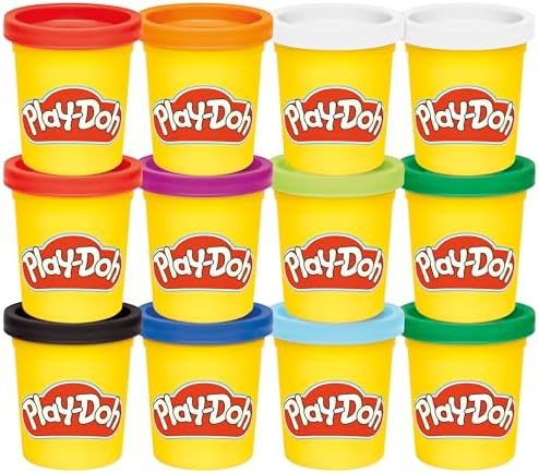Play-Doh Jewel Colors Bulk 12-Pack of 4-Ounce Cans, Holiday Stocking Stuffers, Prizes & Party Favors, Kids Arts & Crafts, Preschool Toys, Ages 2+ (Amazon Exclusive), 1 Kg|B07BC44JFC